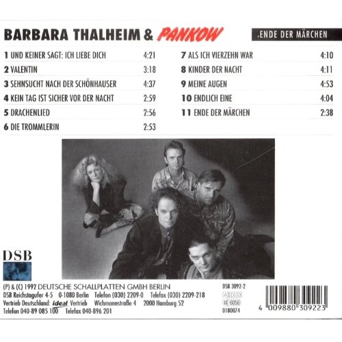 Cover Rückseite Barbara Thalheim & Pankow - Ende der Märchen